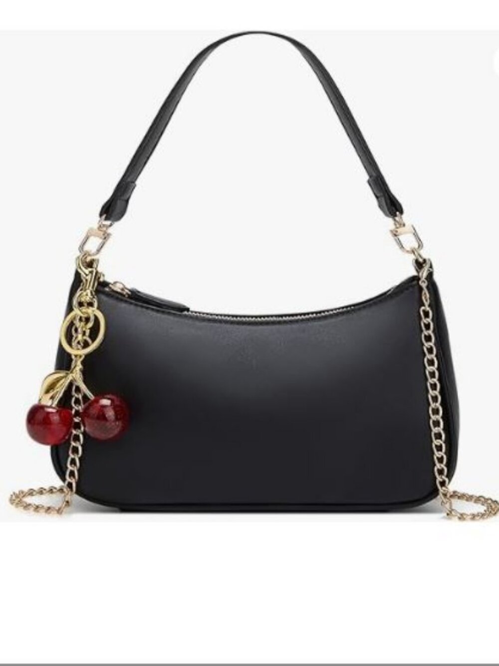 Black Cherry Hobo Shoulder Bag Women’s Retro Underarm Purse